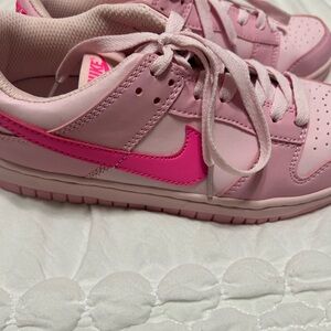 Nike Light Pink and Hot Pink Sneakers